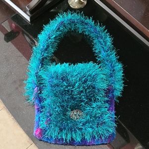 Boho Hand Knitted Purse